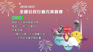 20202021年第十屆全國公民行動方案競賽高中組佳作：高雄市立瑞祥高中「旭」 日東升「方便不方便，不方便變不見：合作社友善空間計畫」Project Citizen in Taiwan [upl. by Blodgett]