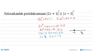 Selesaikanlah pertidaksamaan 2x1 x3 [upl. by Lokim721]