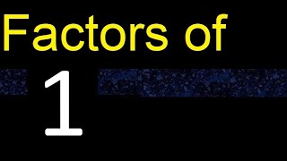 factors of 1  how to find factors of an integer dividers of  quick method trick fast [upl. by Oramug]