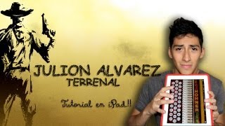 Julion Alvarez  Terrenal en el acordeon tutorial ipad [upl. by Emerald]