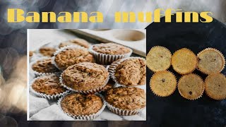 Banana Muffins  Easy and yummy 😋 banana muffins recipe for kids [upl. by Lechar]