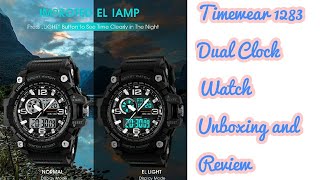 Timewear 1283 Dual Clock Watch Unboxing and Review [upl. by Eustashe3]