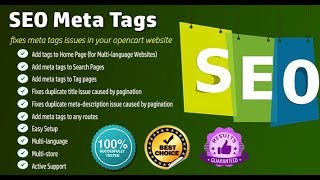 SEO Meta Tags for OpenCart  Installation and Setup Demonstration [upl. by Ahsaten]