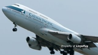 Deregistered and stored Cathay Pacific Airways B747467 BHOWwith ATC [upl. by Anelahs]