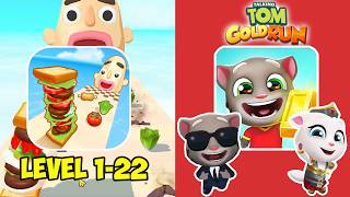 SANDWICH RUNNER LEVEL 122 TALKING TOM GOLD RUN  AGENT TOM amp VALKYRIE 13MILLION rungame [upl. by Asereht]