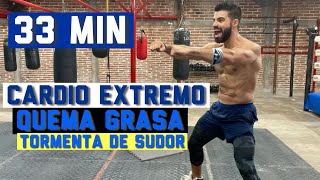 Cardio HIIT Tormenta de sudor 33 MIN Rutina Para Quemar Grasa y NO perder MÚSCULO [upl. by Burtis847]