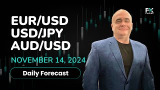 EURUSD USDJPY AUDUSD Price Forecast Today Euro Yen Dollar Technical Analysis November 14 [upl. by Corly339]