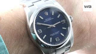 Rolex Oyster Perpetual 36 Explorer Dial Blue 116000 Luxury Watch Review [upl. by Wandy798]