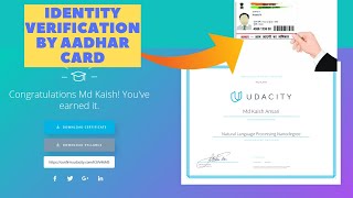 Get Udacity Nanodegree Certificate  How To Get Udacity Certificate After Identity Verification [upl. by Idihc]