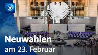 Neuwahlen sollen am 23 Februar stattfinden [upl. by Yousuf159]