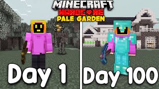 I Survived 100 Days In A Pale Garden ONLY World In Minecraft Hardcore [upl. by Nilad]