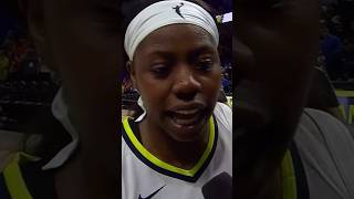 Arike Ogunbowale postgame sideline interview [upl. by Yalonda917]