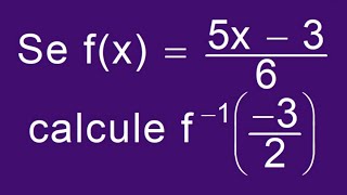 👉 COMO CALCULAR o VALOR NUMÉRICO da FUNÇÃO INVERSA [upl. by Nauqat334]