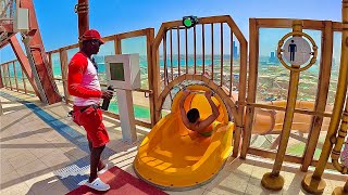 The Crazy Fractionator Water Slide at Meryal Waterpark Qatar [upl. by Einnok]