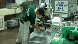 Shrivers Salt Water Taffy being made in Ocean City NJ [upl. by Aloibaf191]