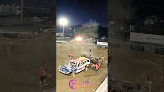 Rollover at Elkos Get Wrecked Demolition Derby [upl. by Mady711]