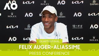 Felix AugerAliassime Press Conference QF  Australian Open 2022 [upl. by Higley539]