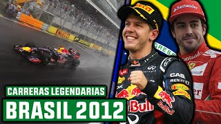 CARRERAS LEGENDARIAS DE F1 GP BRASIL 2012 🇧🇷  VETTEL VS FERNANDO ALONSO [upl. by Ahsinej]