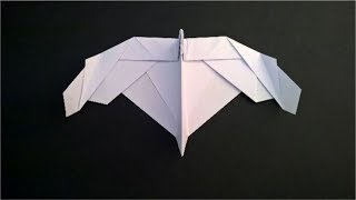 how to make flapping bat paper airplane – bionic pure origami – model bat [upl. by Ermanno158]