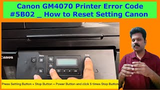 Canon GM4070 Printer Error Code 5B02 How to Reset Setting Canon [upl. by Frants]