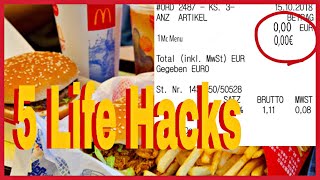 5 McDonalds Life Hacks 🍟🍔🤑 [upl. by Ecaj]