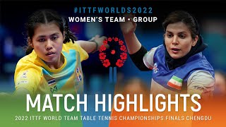 Highlights  Jinnipa Sawettabut THA vs Neda Shahsavari IRI  WT Grps  ITTFWorlds2022 [upl. by Orren]