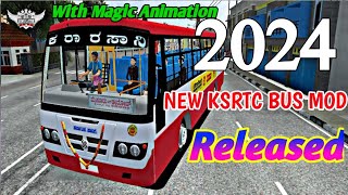 New KSRTC Bus mod Released  Stylish Ksrtc bus with magic 3 animation keys  2024 ksrtc bus Released [upl. by Vharat792]