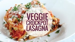 Skinny Veggie Crockpot Lasagna [upl. by Idelia132]