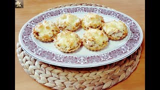 Recette de mini Tarte au poulet crémeuseCreamy Chicken Tartsوصفات رمضان ميني تارت بالدجاج الكريمي [upl. by Tessil]