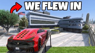 Ramping my Lamborghini into Police Station in GTA 5 RP [upl. by Blanchette]