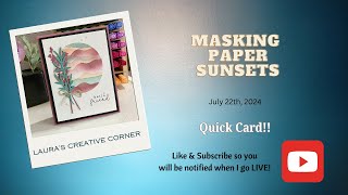 Quick CardsMasking Paper Sunset [upl. by Ahto177]