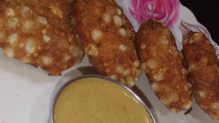 how to make sabudana vadavrat special sabudana vada recipe [upl. by Elocon]