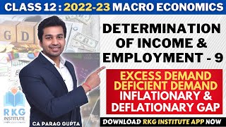 Class 12 Macro Economics  Determination of Income  9  Excess amp Deficient Demand  CA Parag Gupta [upl. by Oek]