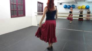 Aula de dança Flamenca no Méier  RJ  Tango Iniciante quotRosa Mariaquot [upl. by Aliel]