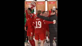 Liverpool Players celebrating Carabao Cup Win 🎉🏆 [upl. by Nichani351]