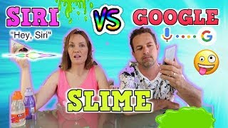 SIRI VS GOOGLE  SIRI DECIDE MI SLIME VS GOOGLE DECIDE MI SLIME  3 colors slime challenge [upl. by Louls314]