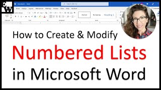 How to Create and Modify Numbered Lists in Microsoft Word [upl. by Heimer696]