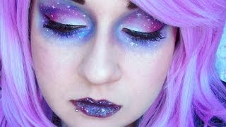 Galaxy Eyeshadow Makeup Tutorial [upl. by Jehial]