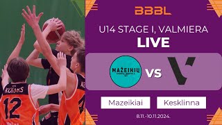 Mažeikiai 2011 vs Kesklinna KK 2011  BBBL Boys U14 [upl. by Nnazil51]