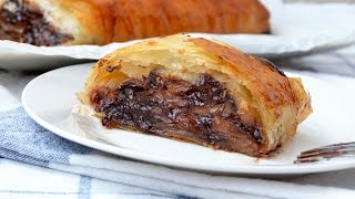 Strudel de Manzana y Chocolate con masa filo  Dulces fáciles y rápidos [upl. by Llenehc824]