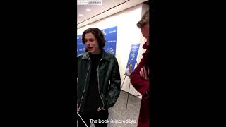 Timothée Chalamet Armie Hammer interview with Calvin Klein at NYC screening [upl. by Genny699]