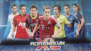 UNBOXING 50 pack BOOSTER panini ADRENALYN XL CHAMPIONS LEAGUE 2013  14 trading cards opening [upl. by Evonne]