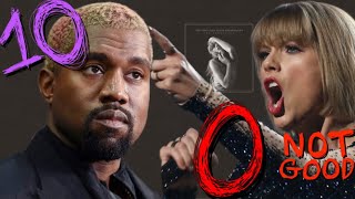 Kanye vs Taylor All Ratings By Anthony Fantano UPDATED Tortured Poets Department [upl. by Pietje45]