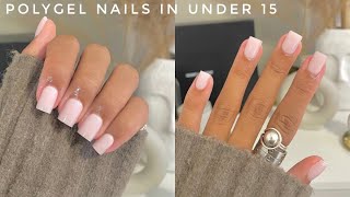 EASY BEGINNER FRIENDLY POLYGEL NAIL TUTORIAL  SIMPLE QUICK AND LONG LASTING  NAIL TUTORIALS [upl. by Ellon]