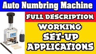 Working of automatic numbering machine  auto numeric machine setup [upl. by Akenor980]