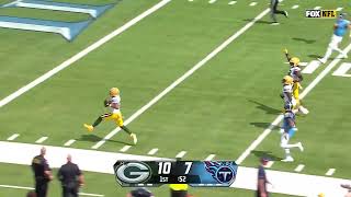 Jaire Alexander pick 6 vs Titans 🎥Fox [upl. by Standford]