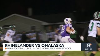 Onalaska football storms past Rhinelander in playoff opener [upl. by Chuu]