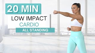 20 min LOW IMPACT CARDIO WORKOUT  All Standing  No Repeats [upl. by Ellecrad]