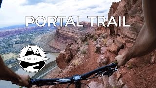 DONT LOOK DOWN  Mountain Biking Portal Trail  Moab Utah [upl. by Arabel265]