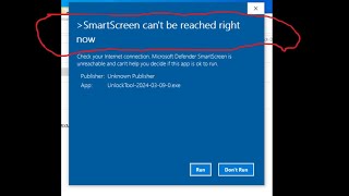 smartscreen cant be reached right now windows 10  disable smartscreen  tutorial pc [upl. by Alorac399]